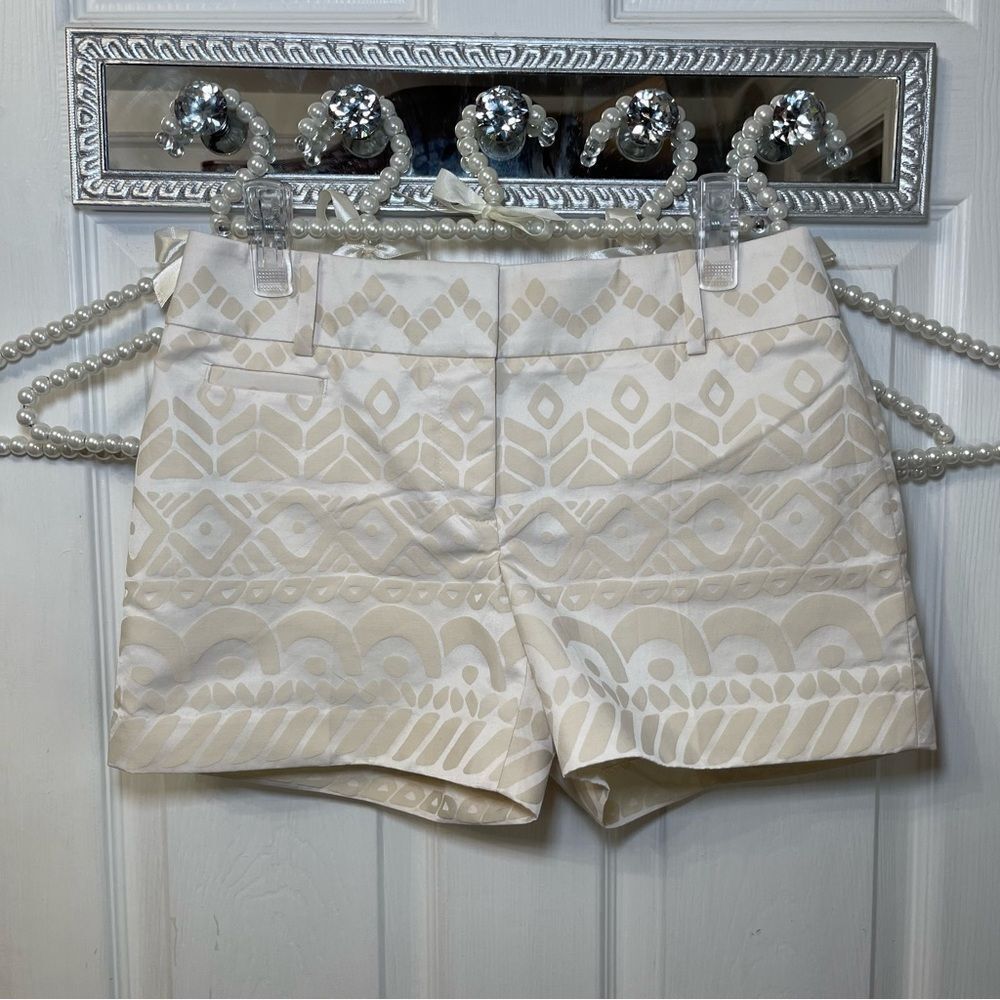 Ann Taylor LOFT | Bali Jacquard Print Riviera Shorts Aztec Tribal
